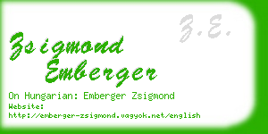 zsigmond emberger business card